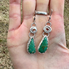 Load image into Gallery viewer, Sonora Turquoise Sterling Silver Swirl Earrings
