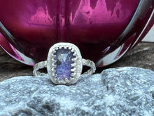 Load image into Gallery viewer, Sterling silver Tanzanite adjustable ring
