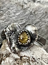 Load image into Gallery viewer, Yellow Tourmaline Sterling Silver Adjustable Ring
