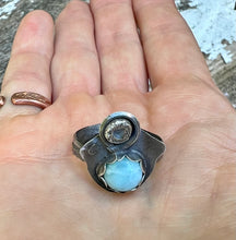 Load image into Gallery viewer, Larimar Adjustable Sterling Silver Ring
