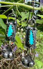 Load image into Gallery viewer, Hubei Turquoise Sterling Silver Dangle Earrings
