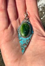 Load image into Gallery viewer, Copper Green Tiger Eye Pendant
