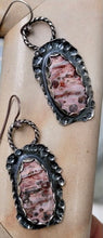 Load image into Gallery viewer, Pink leopard jasper sterling silver earrings

