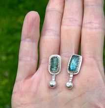 Load image into Gallery viewer, Aqua Kyanite Sterling Silver Earrings
