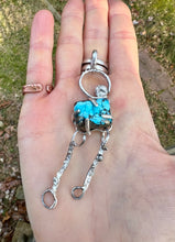 Load image into Gallery viewer, Persian Turquoise Sterling Silver Dangle Pendant
