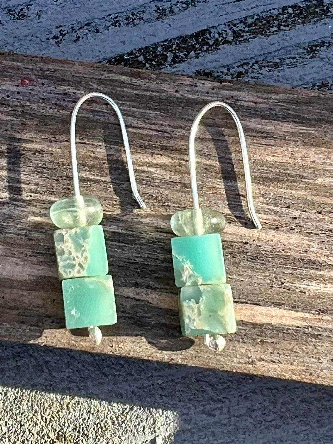 Sterling silver bead earrings