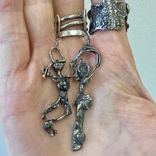 Load image into Gallery viewer, Sculptural sterling silver figure earrings
