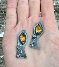 Load image into Gallery viewer, Citrine and sterling silver earrings
