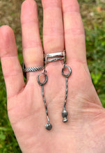 Load image into Gallery viewer, Abstract sterling, silver stick earrings
