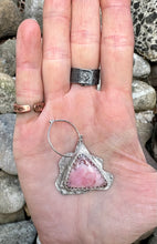 Load image into Gallery viewer, Pink Peruvian Opal Triangle Sterling Silver Pendant
