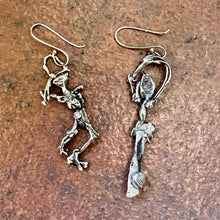 Load image into Gallery viewer, Sculptural sterling silver figure earrings
