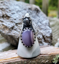 Load image into Gallery viewer, Purple Indonesian Chalcedony Sterling Silver Ring
