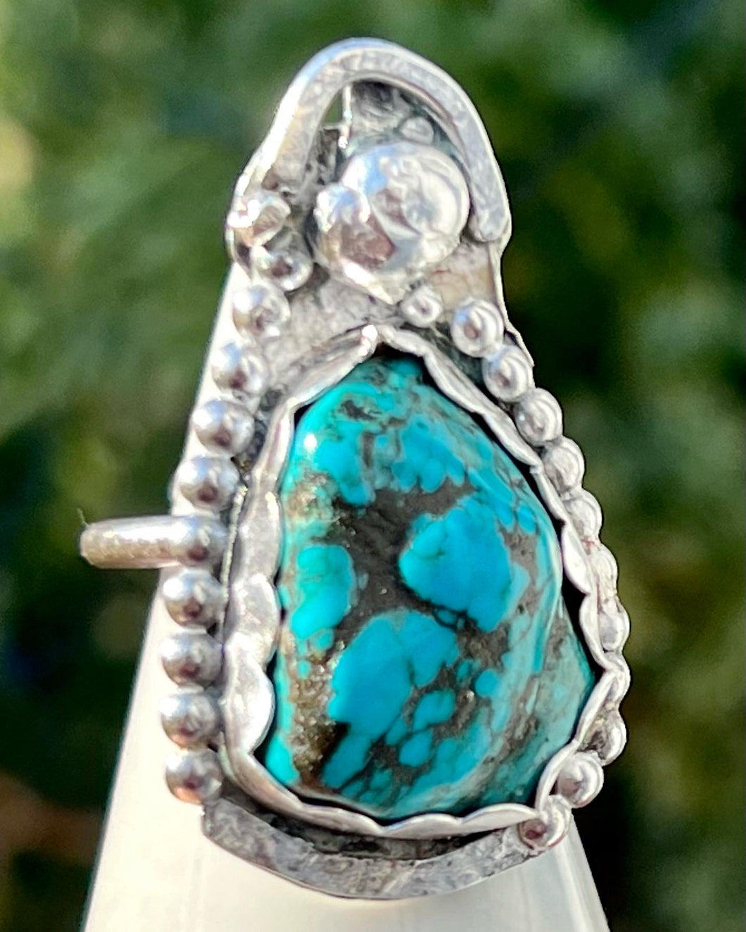 SW Turquoise Sterling Silver Adjustable Ring