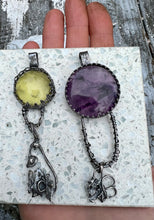 Load image into Gallery viewer, Amethyst Sculptural Sterling Silver Pendant
