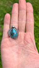 Load image into Gallery viewer, Persian Turquoise Sterling Silver Adjustable Ring
