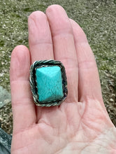 Load image into Gallery viewer, Stone and sterling silver blue ring
