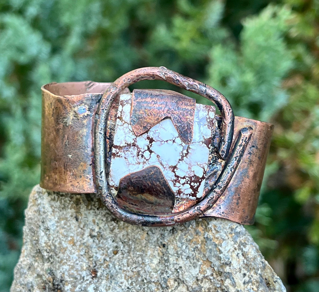Wild Horse Magnesite Copper Cuff Bracelet